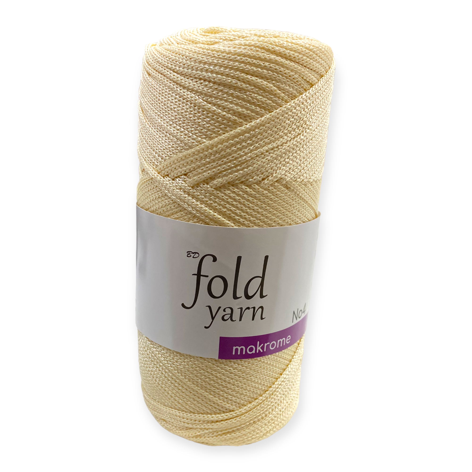 Fold Yarn, Polyester Makrome İpi No:4 Krem
