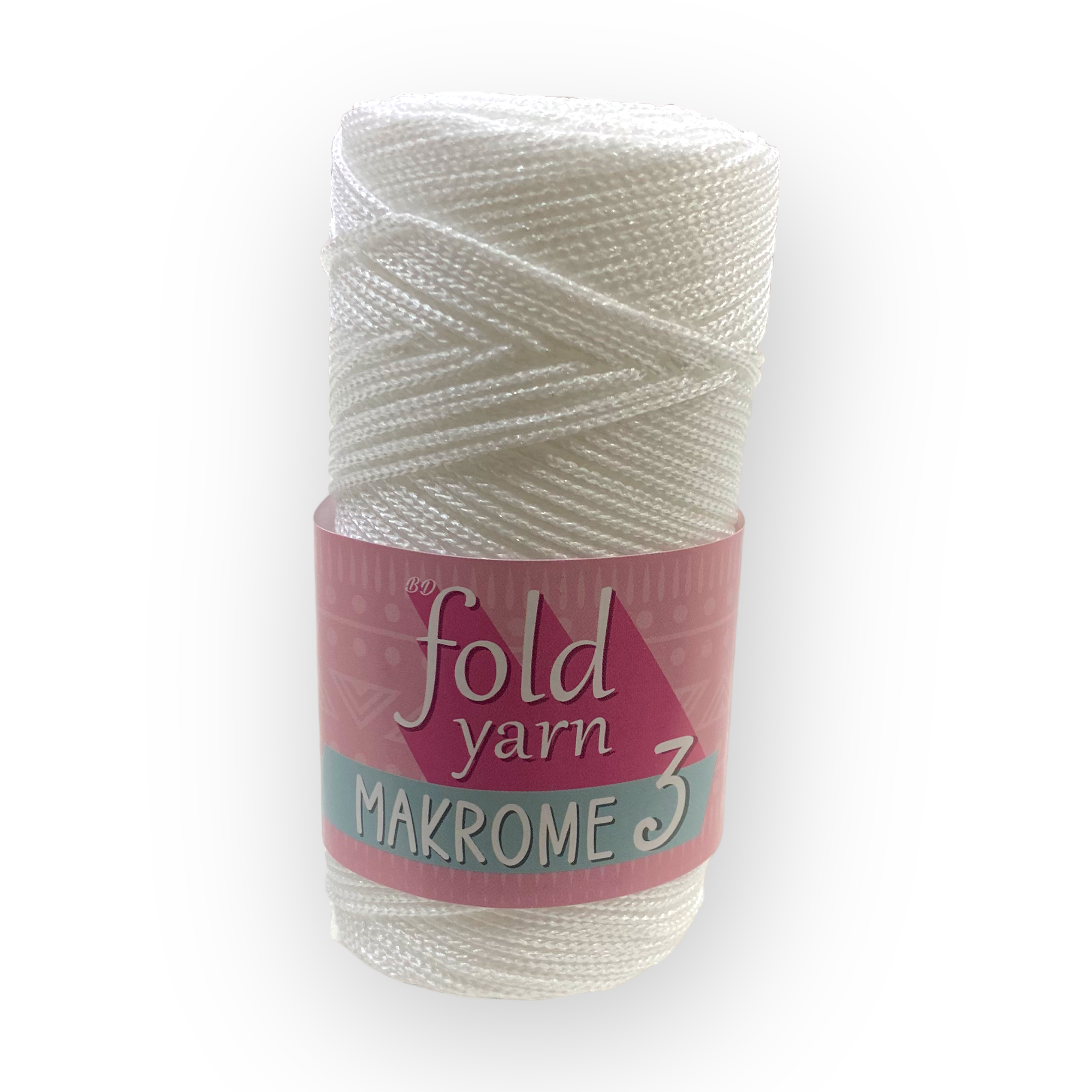 Fold Yarn, Polyester Makrome No:3 Beyaz