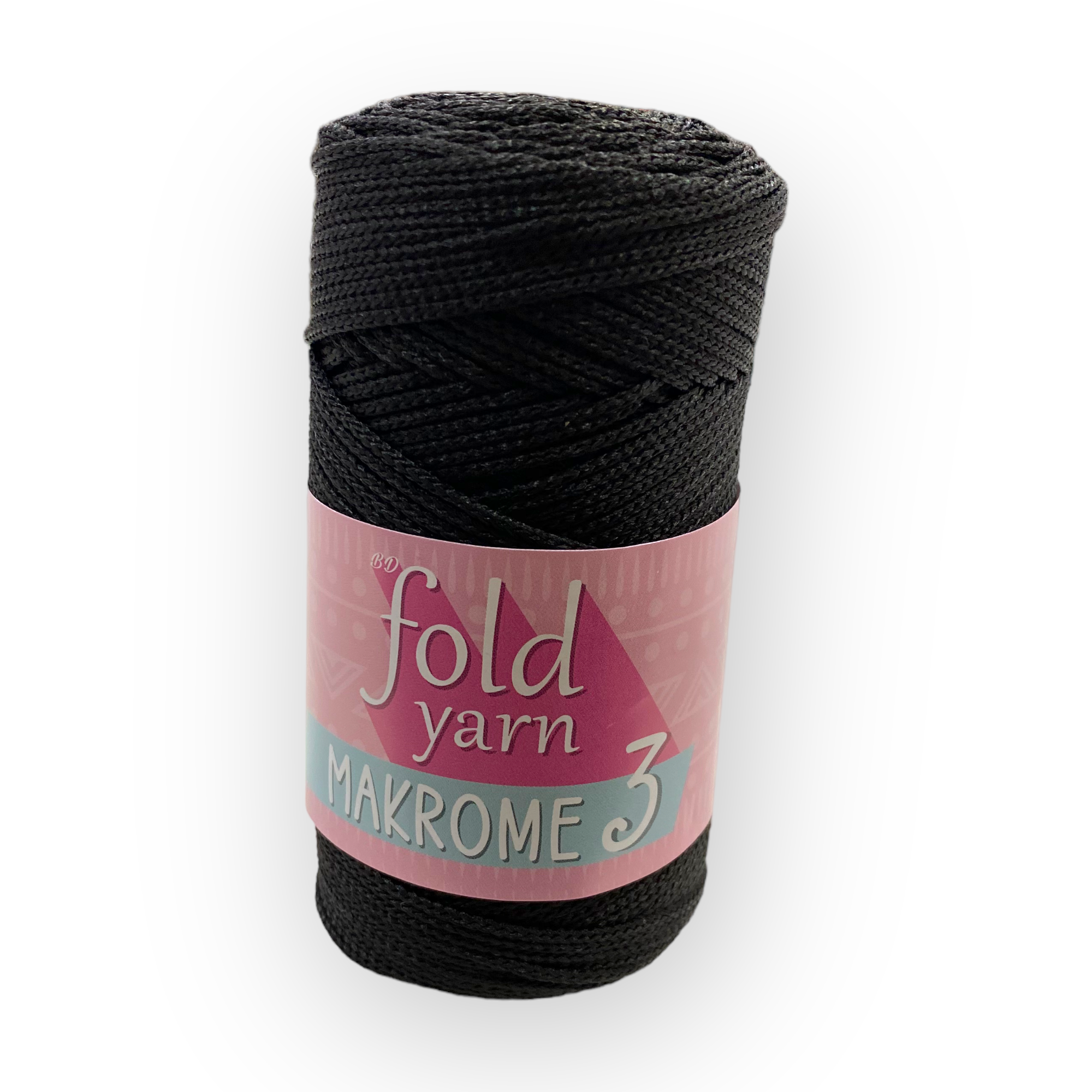 Fold Yarn, Polyester Makrome No:3 Siyah