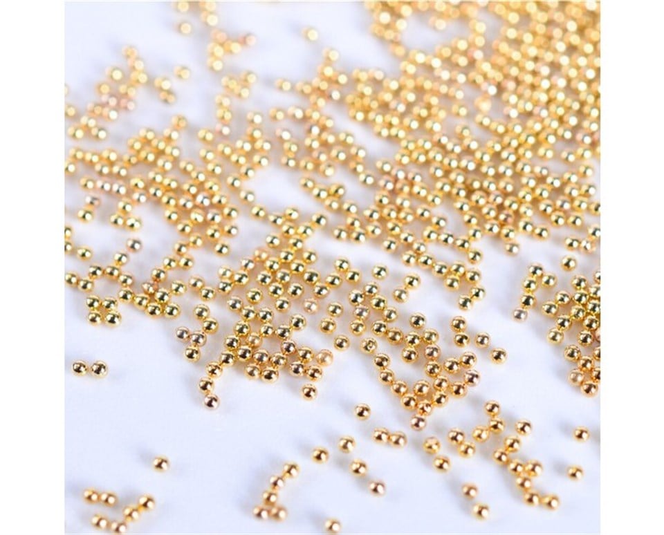 Gold Kaplama Kararmaz Delikli Bafon Boncuklar - 1 Gram Paket