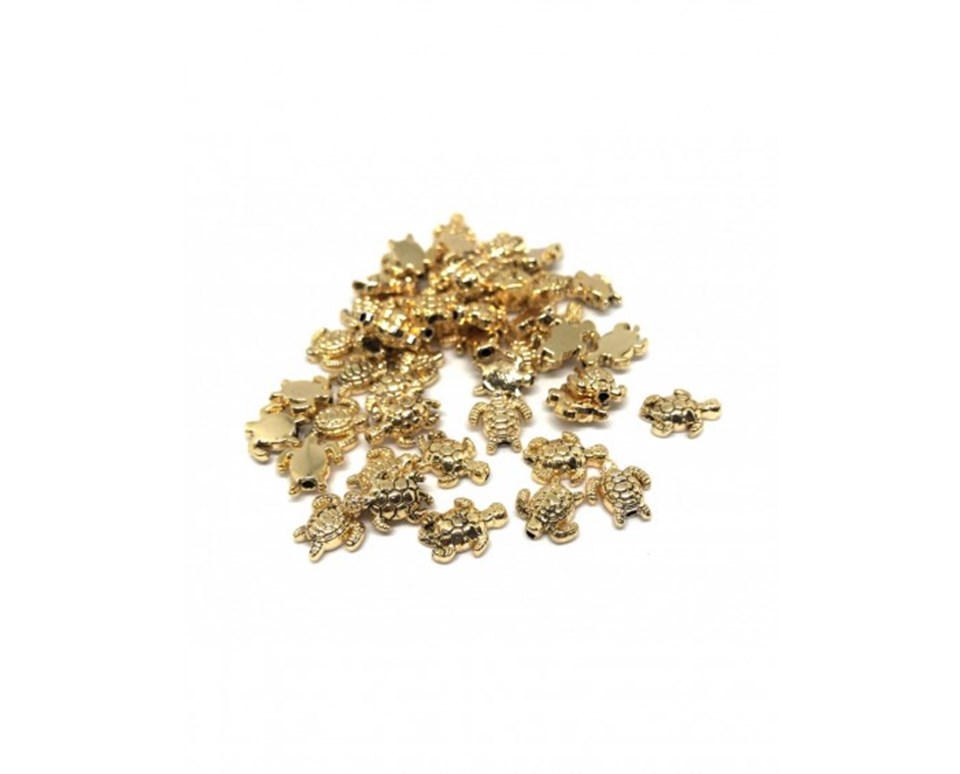 Gold Lak Kaplama Kaplumbağa - 2 Adet
