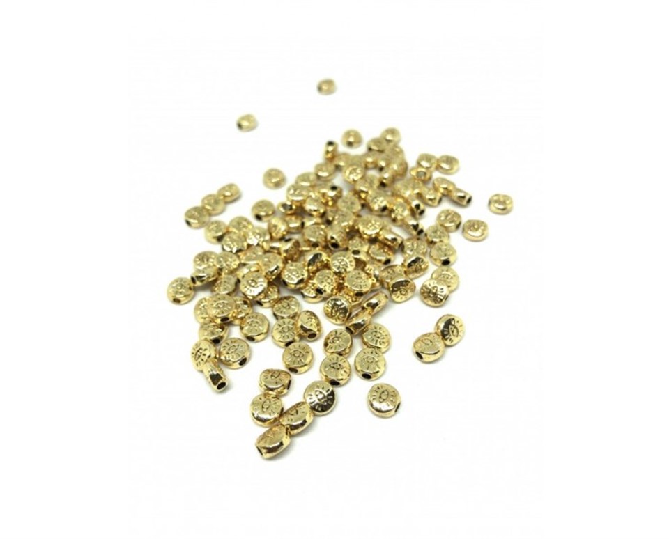 Gold Lak Kaplama Nazar Göz - 2 Adet