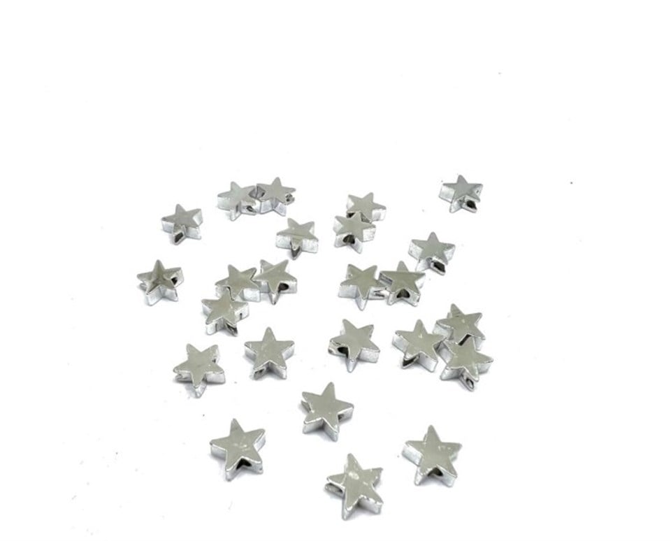 Gümüş Kaplama Minimal Yıldız Model - 2 Adet