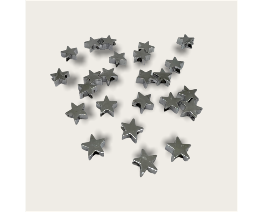 Gümüş Kaplama Yıldız Model - 2 Adet