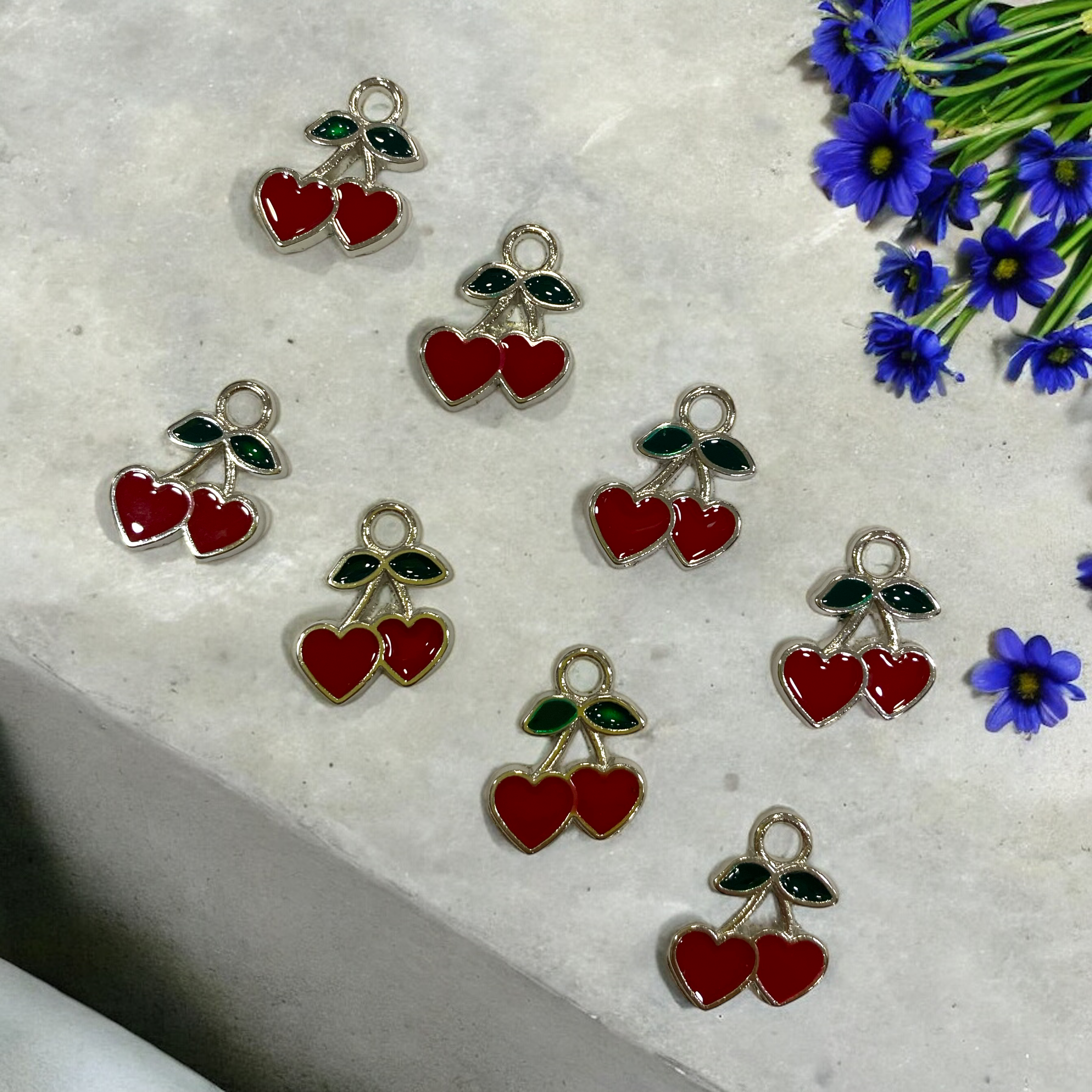 Gümüş Tek Kulp İkili Kiraz