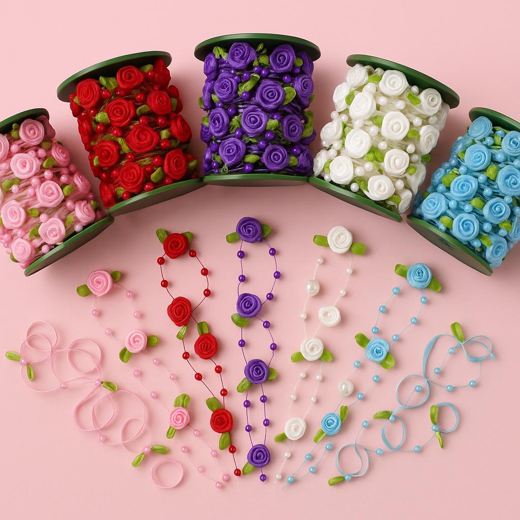 İnci Detay - Güllü Metrelik Şerit 50 CM