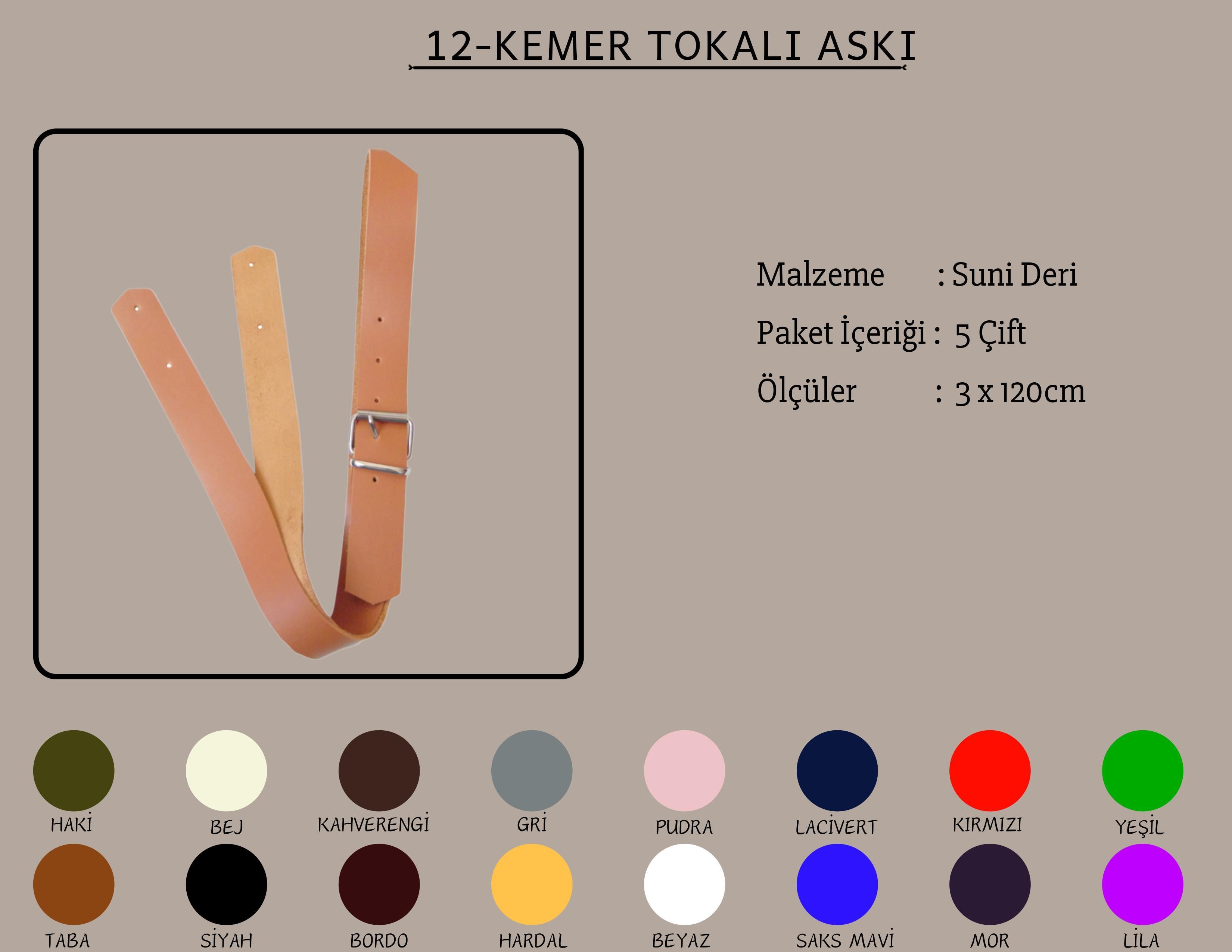 Kemer Tokalı Askılar 3x120 CM