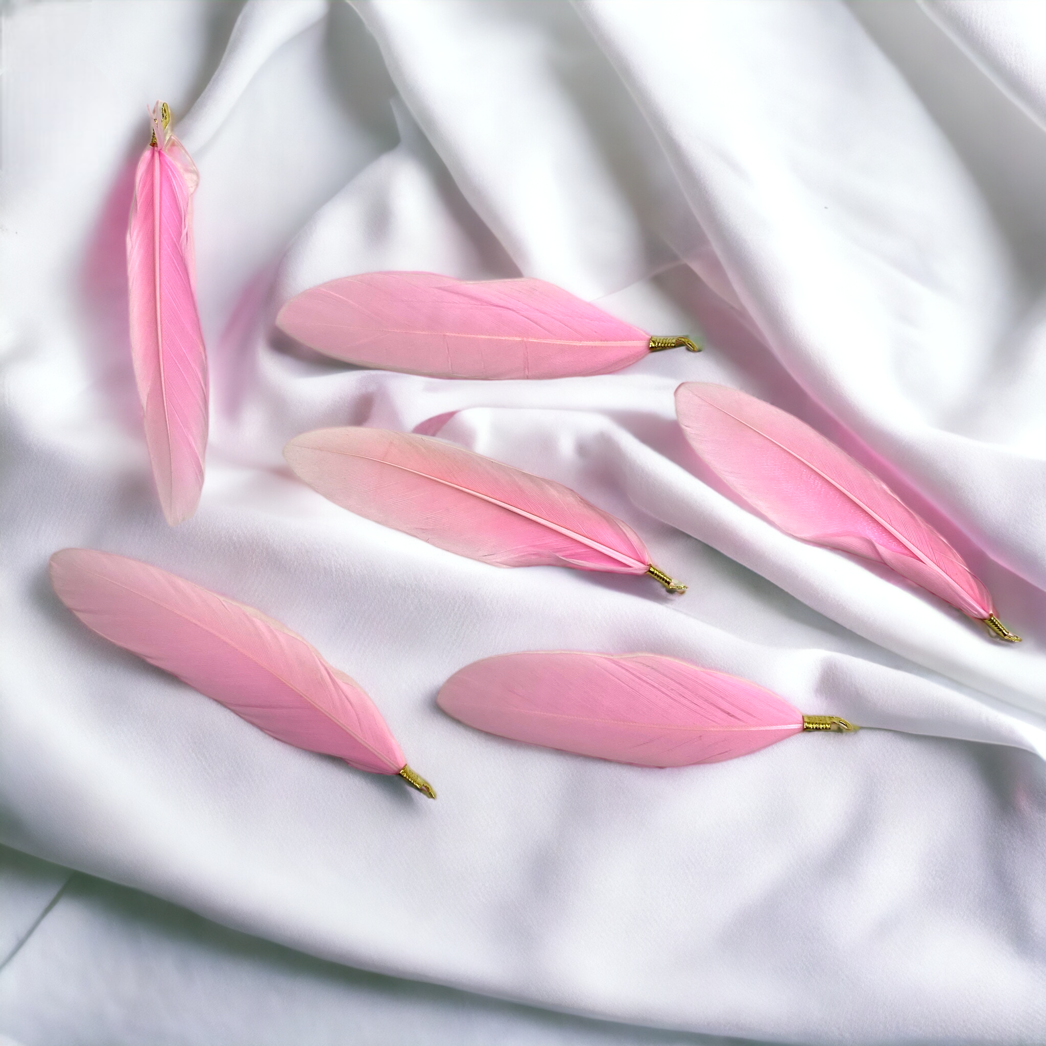 Klipsli Hazır Kuş Tüyü, Pembe