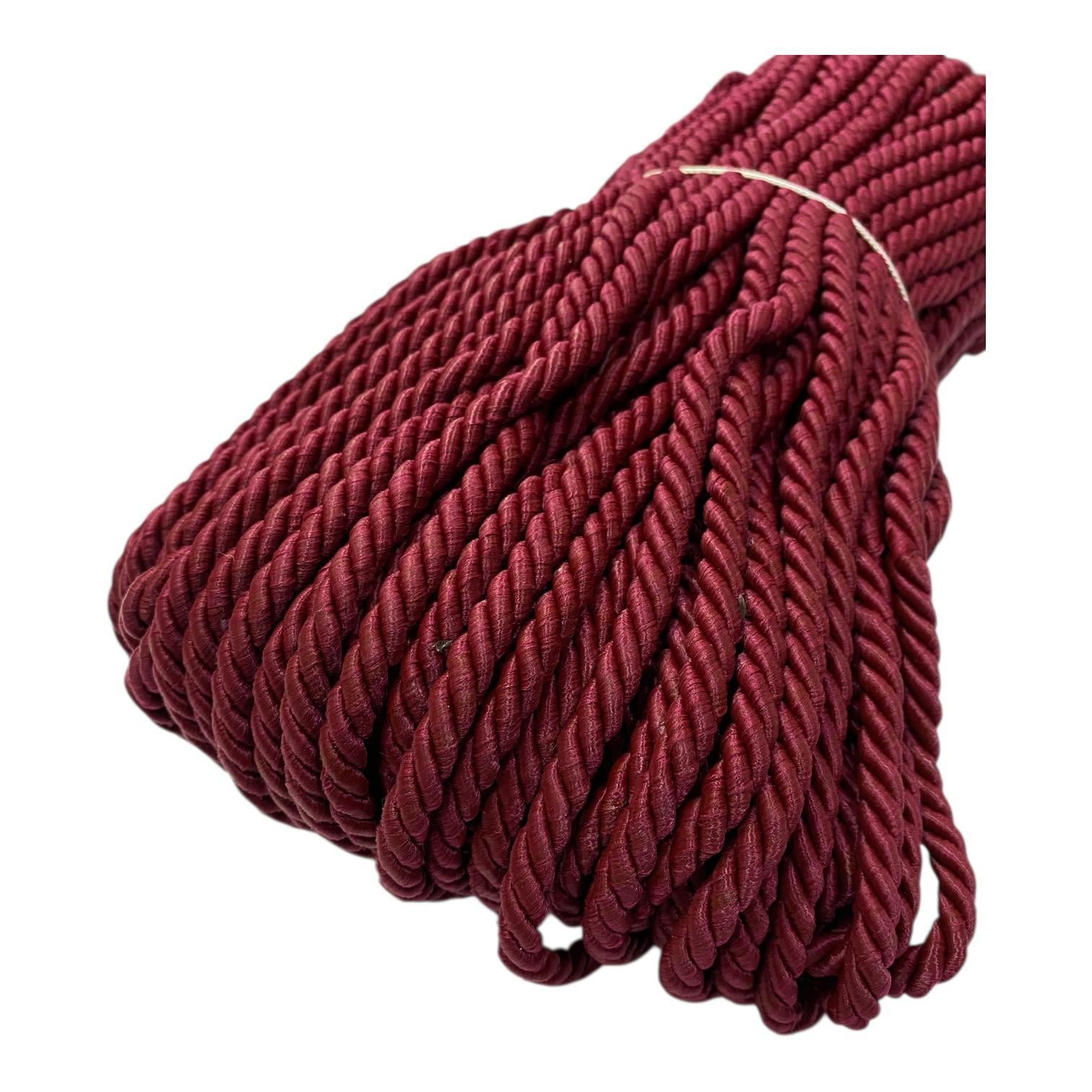 Kordon Halat İp 5 Metre Bordo - 6 MM