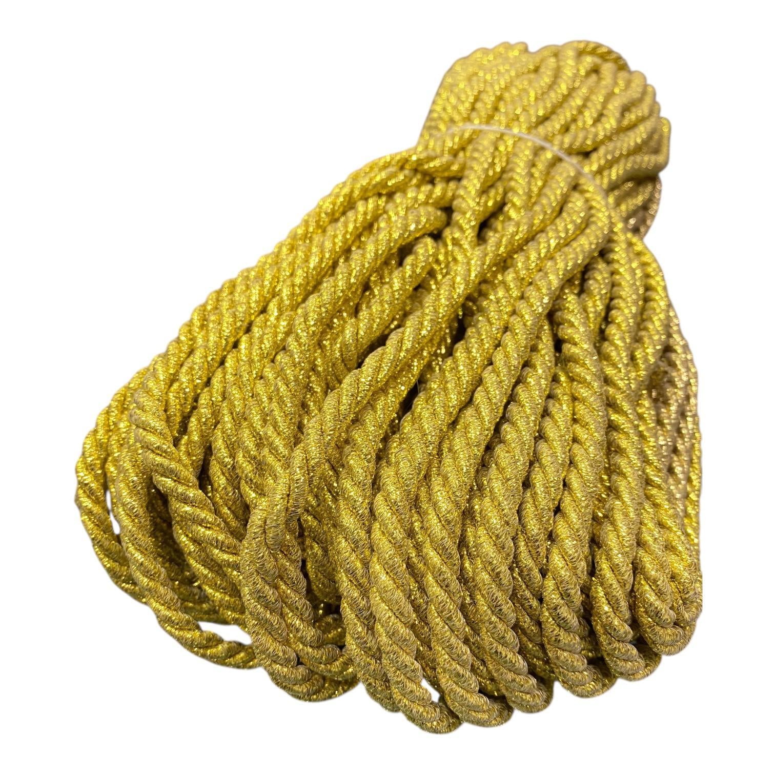 Kordon Halat İp 5 Metre Simli Altın - 6 MM