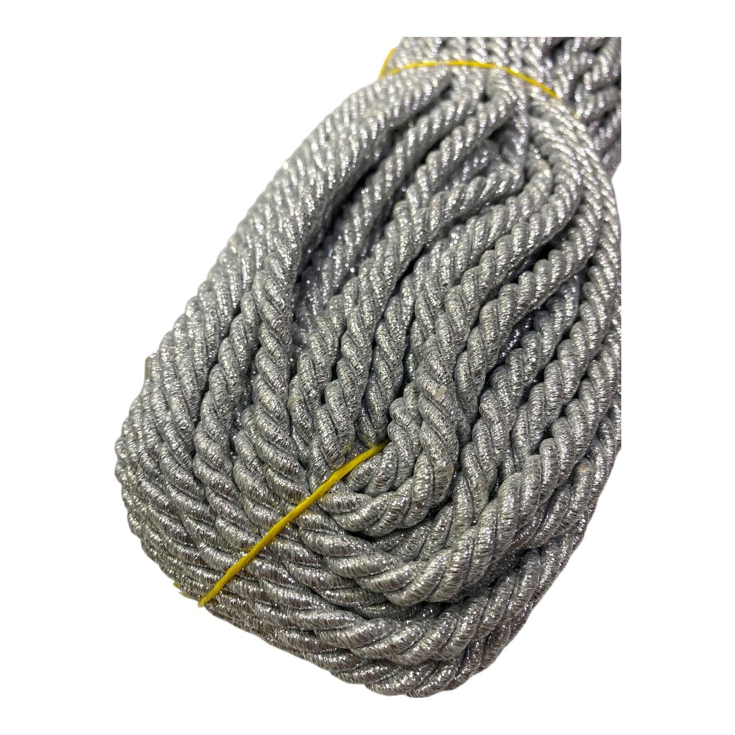 Kordon Halat İp 5 Metre Simli Gümüş - 6 MM