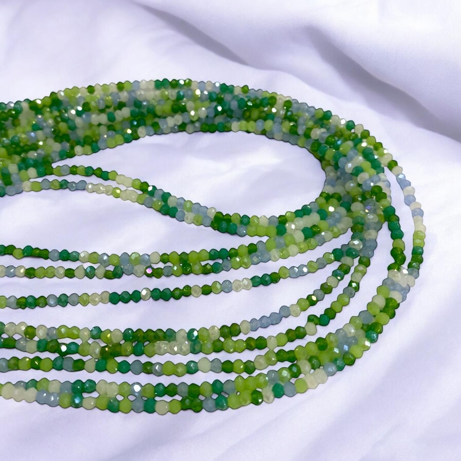 Kristal Dizi Cam Boncuk (1 mm) Özel Seri Natural