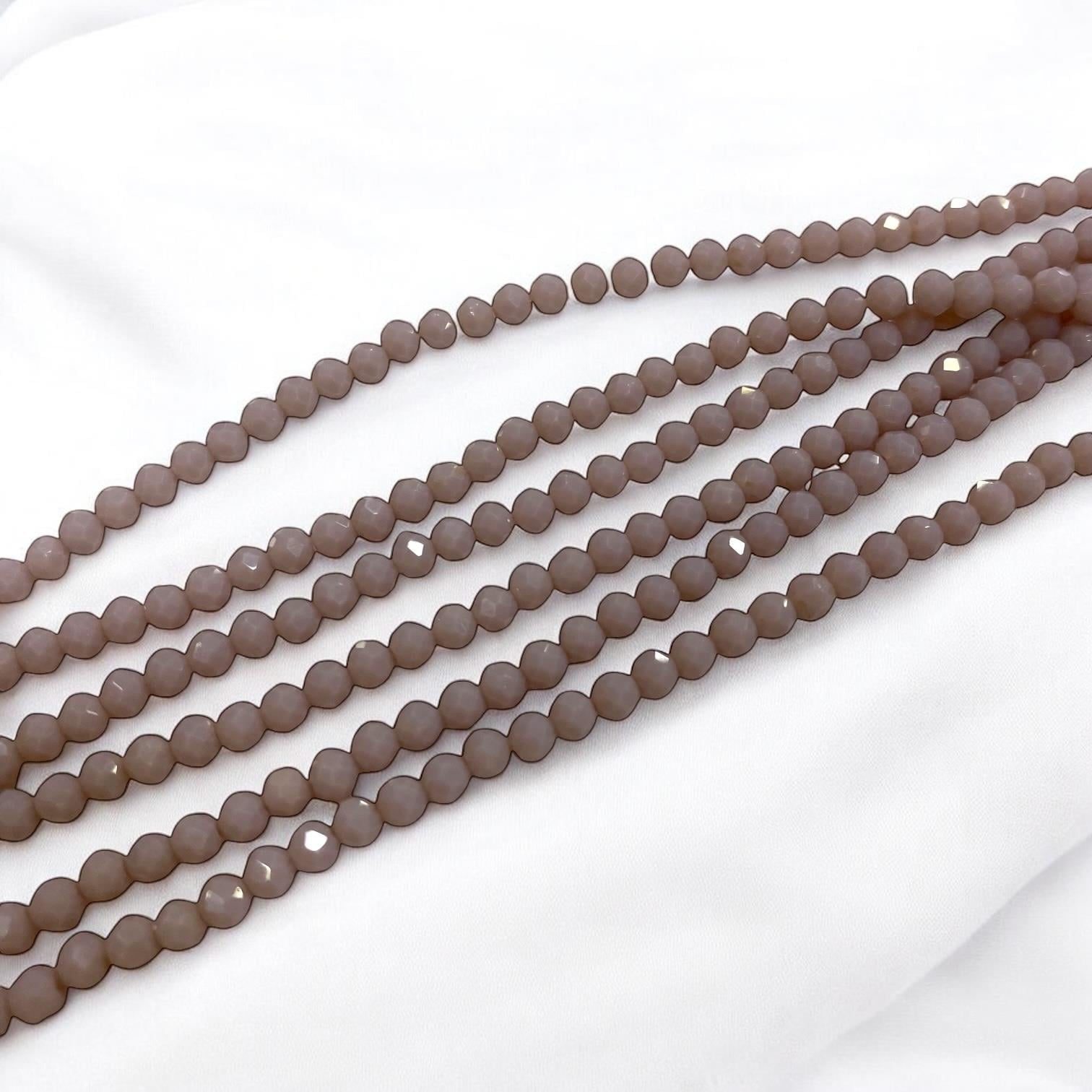 Kristal Dizi Cam Boncuk (3 mm) Lila