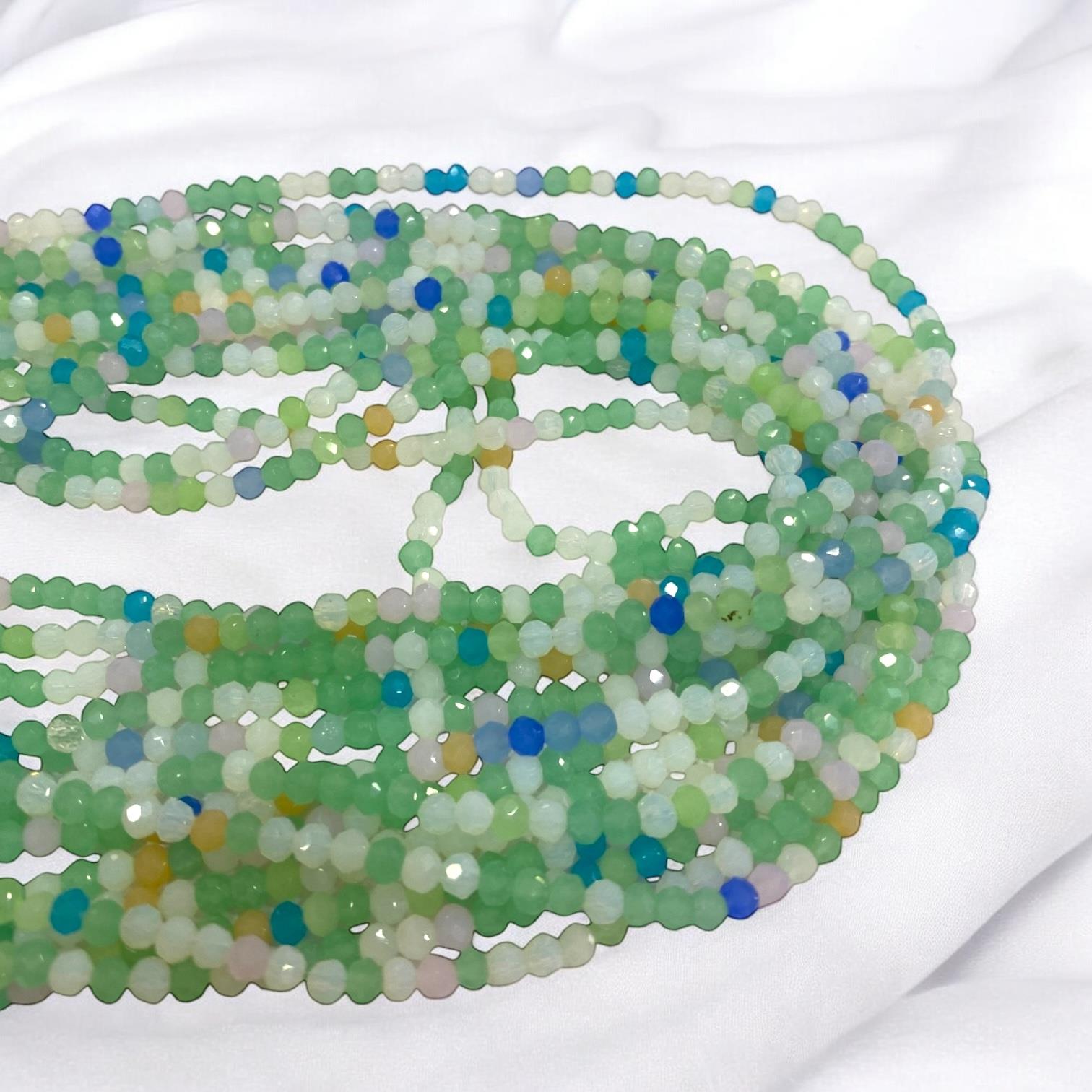 Kristal Dizi Cam Boncuk (3 mm) Lüks Fresh