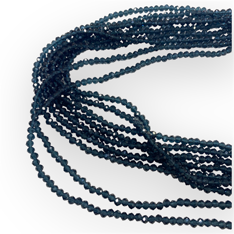 Kristal Dizi Cam Boncuk (4 mm) Şeffaf BlueJean