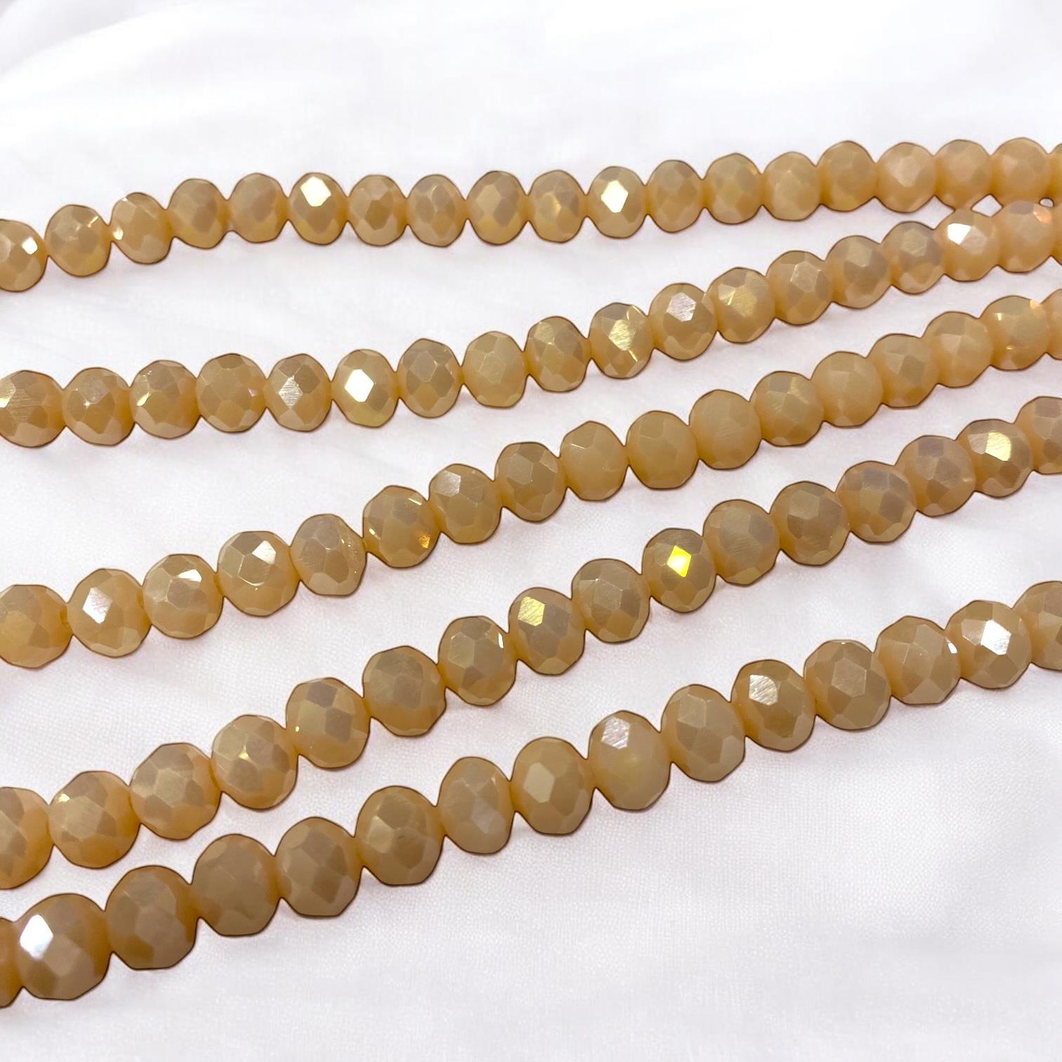 Kristal Dizi Cam Boncuk (8 mm) Mango