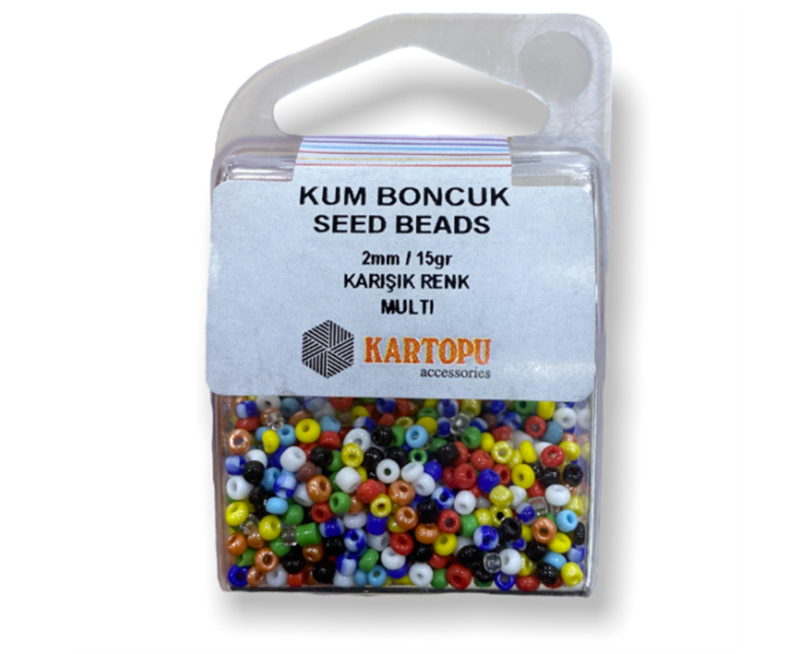 Kum Boncuk Seed Beads 15GR - Karışık Renk