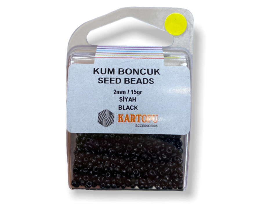 Kum Boncuk Seed Beads 15GR - Siyah