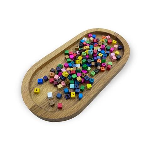 KÜP Ahşap Boncuklar 7 MM / 10 GRAM Paket -02