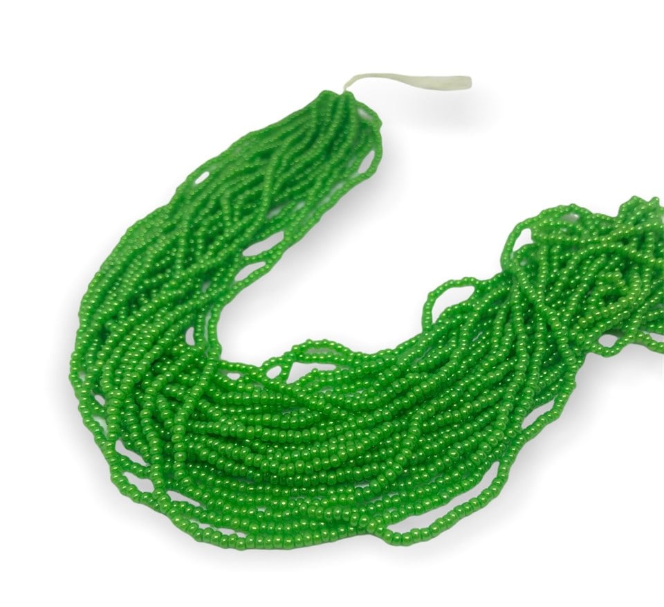 LimeGreen Kaplama Kum Boncuk