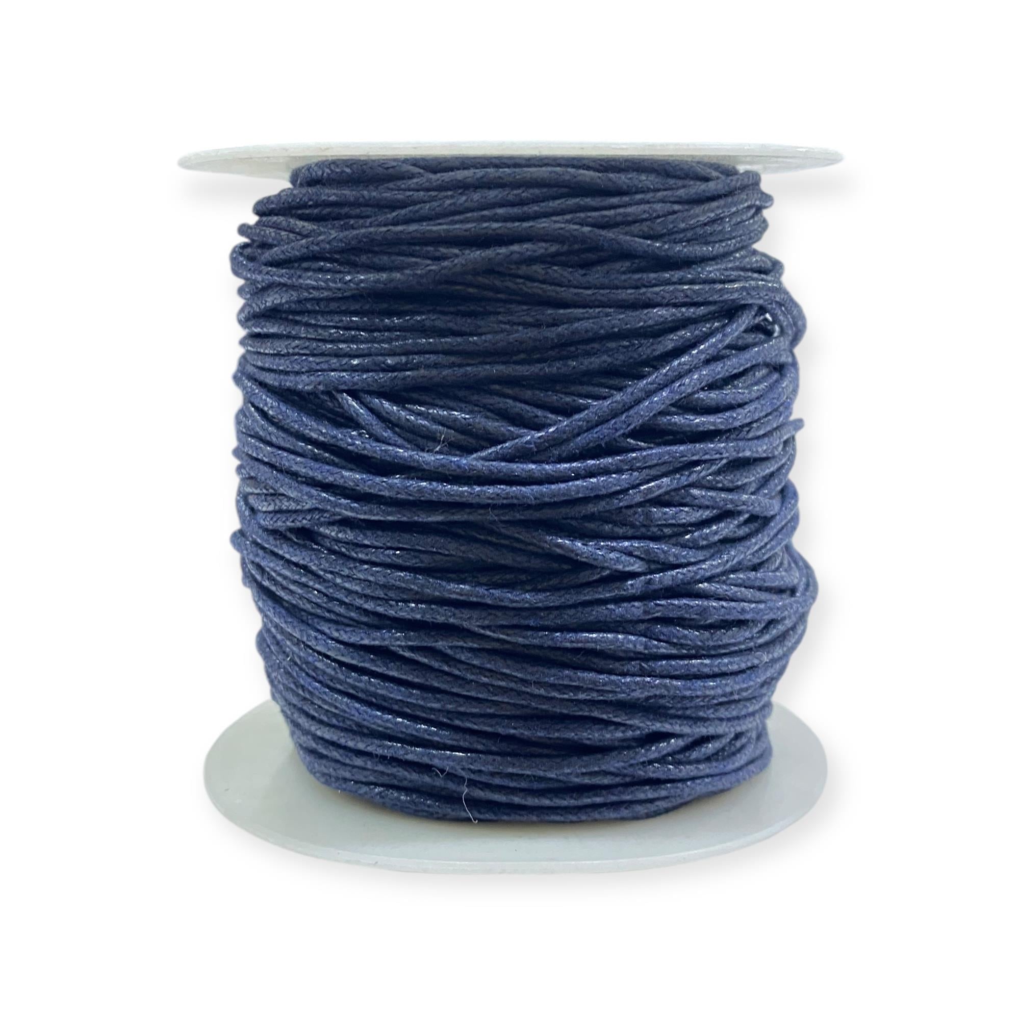 Makrome, Deri Görünümlü 1.5 MM Kore İp Saks Mavi