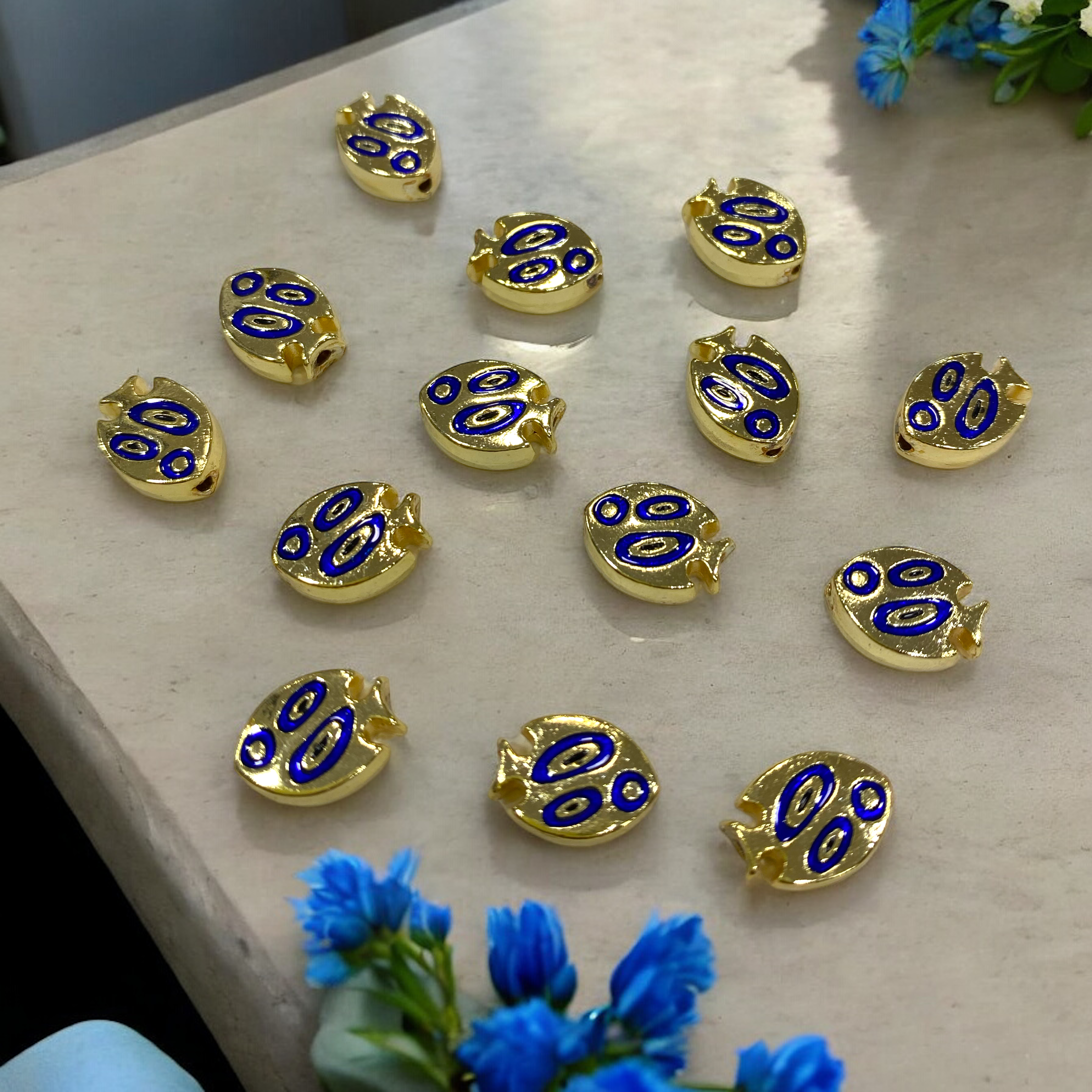 Mavi Desenli Balık Model