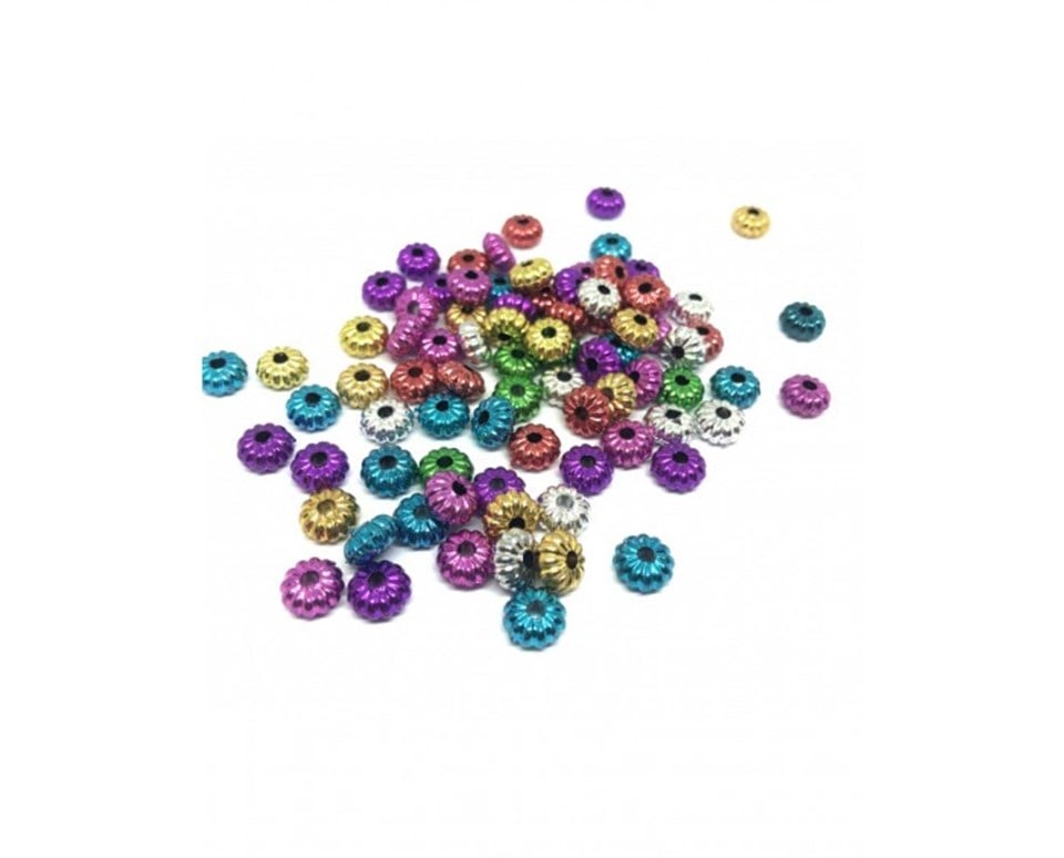 Metalize Renkli Boncuklar / 20 Gr Paket - 04