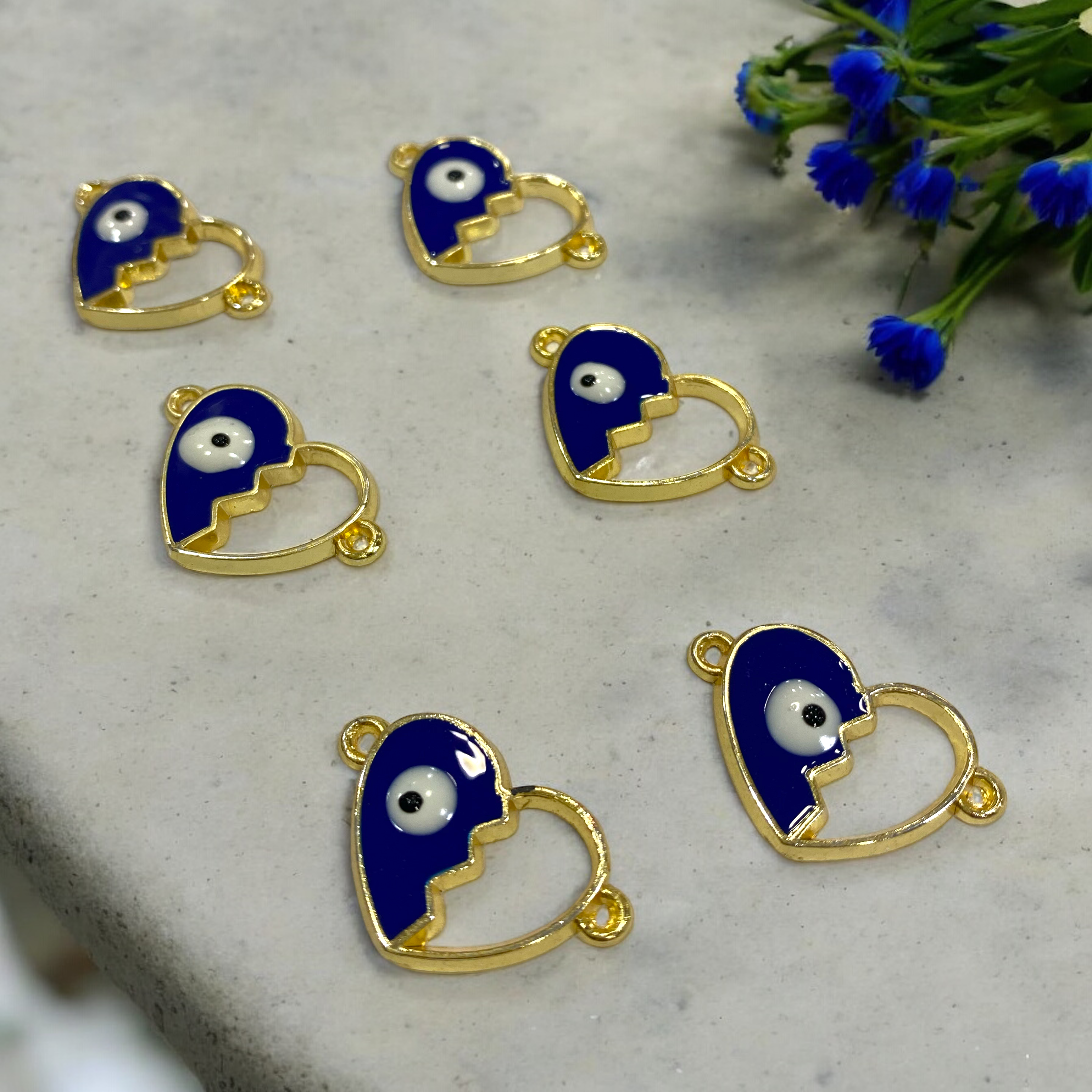 Mineli Altın Yarım Kalp