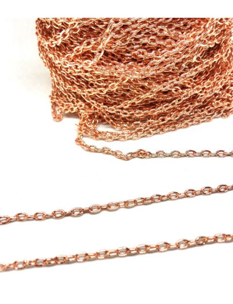 Oval kesim Rose gold Zincir / 1 METRE
