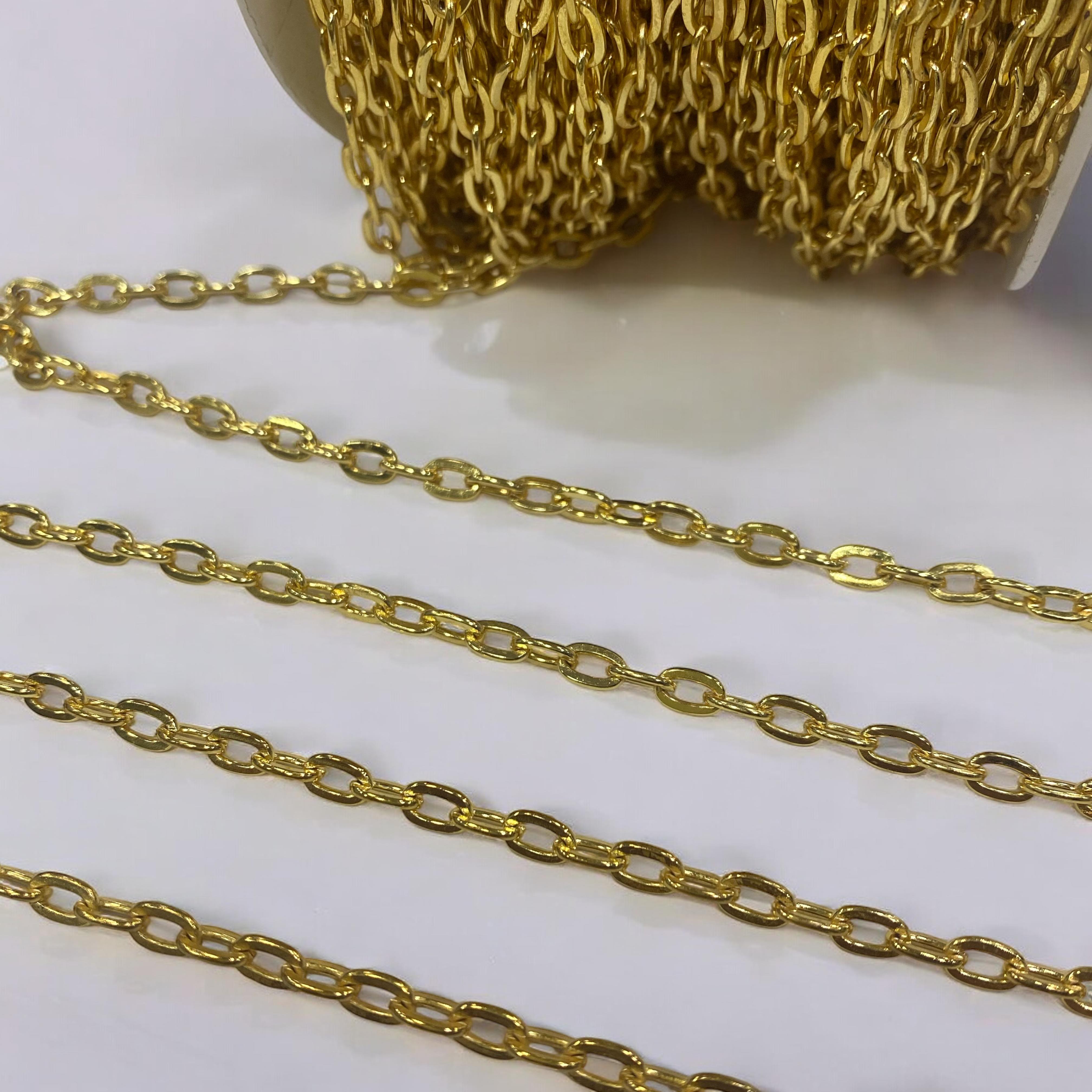 Oval Minimal Kalın Kasa Zincir