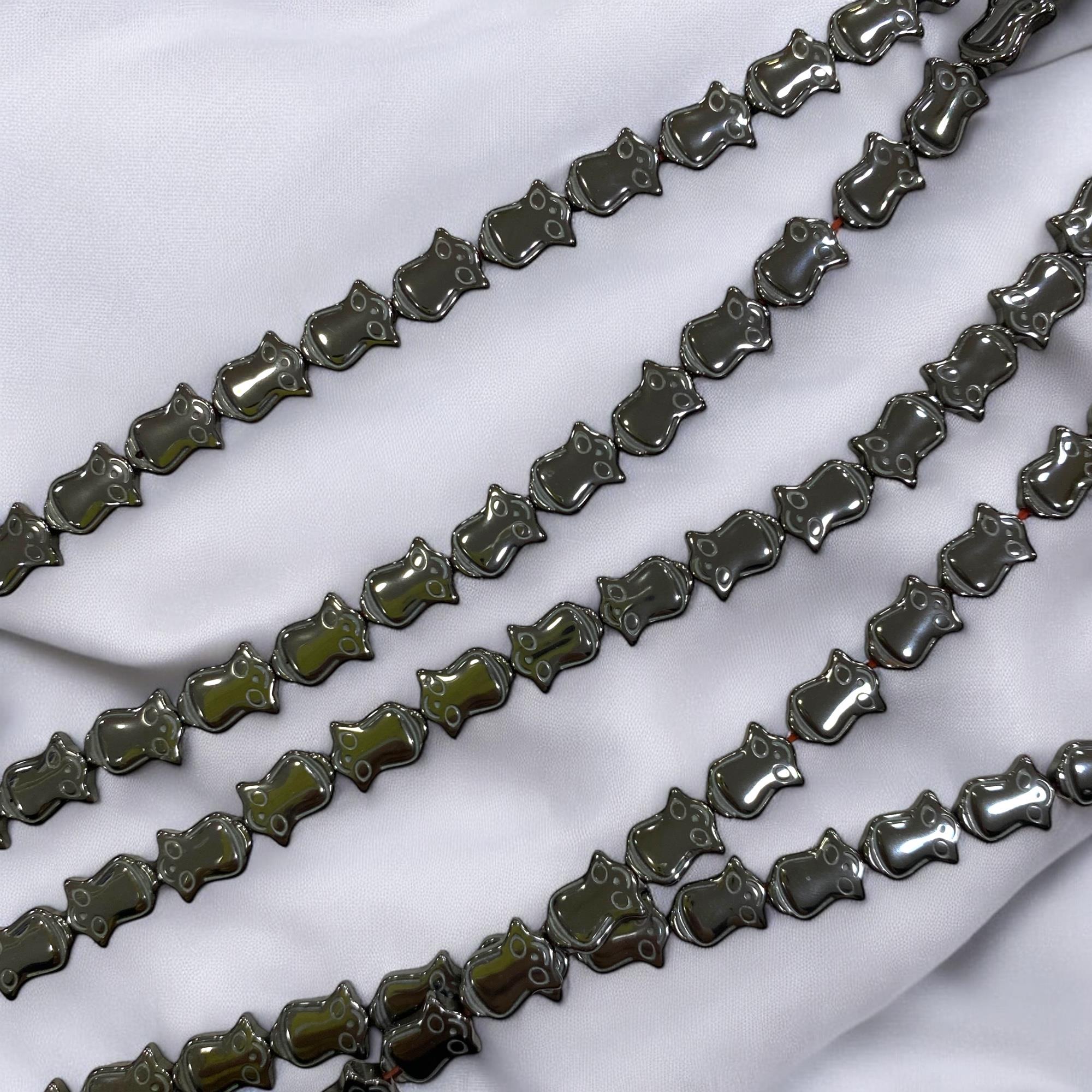 Owl Aura Hematit Dizi Doğal Taş