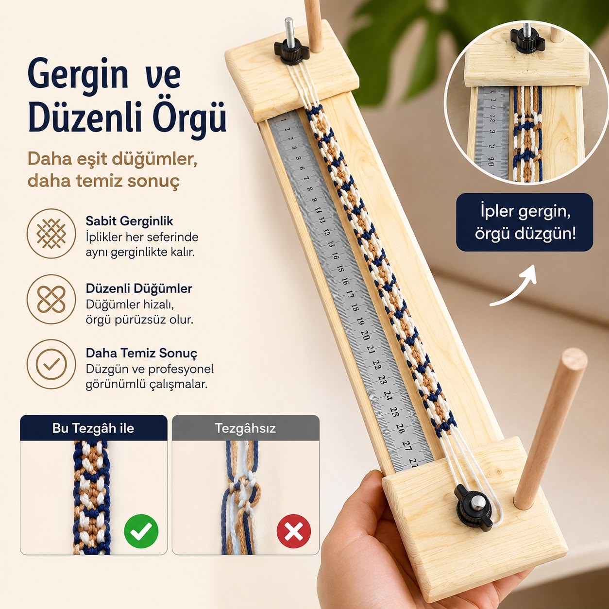 Paracord / Makrome Örgü Tezgâhı ile Daha Düzenli ve Kontrollü Çalışmalar