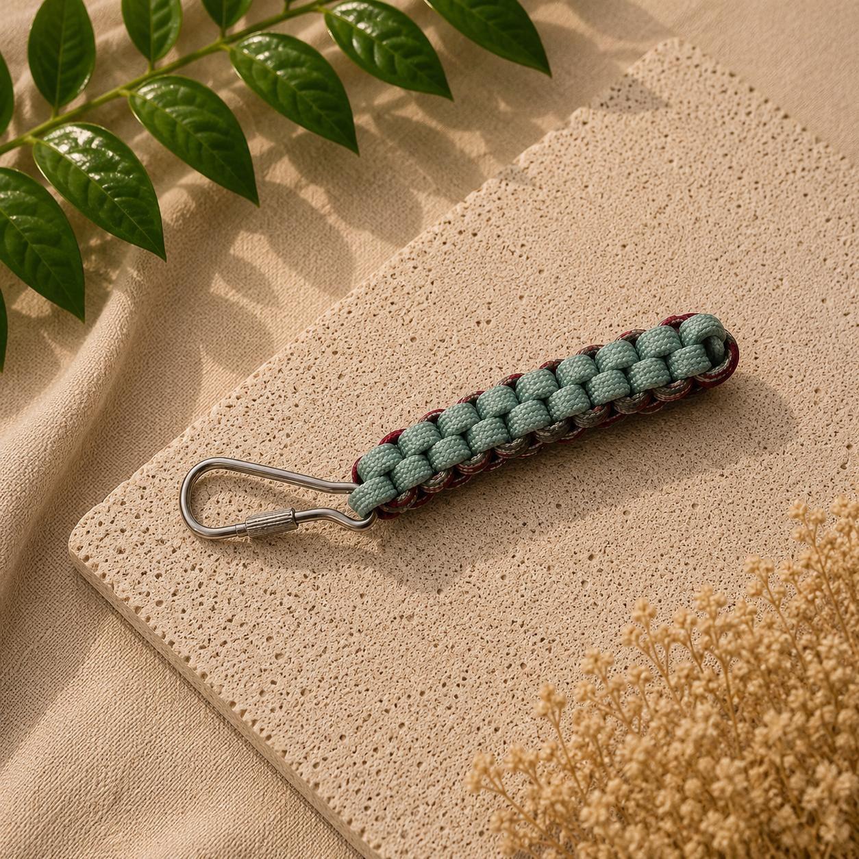 Paracord Outdoor Makrome Anahtarlık, Çanta Askılığı No:19