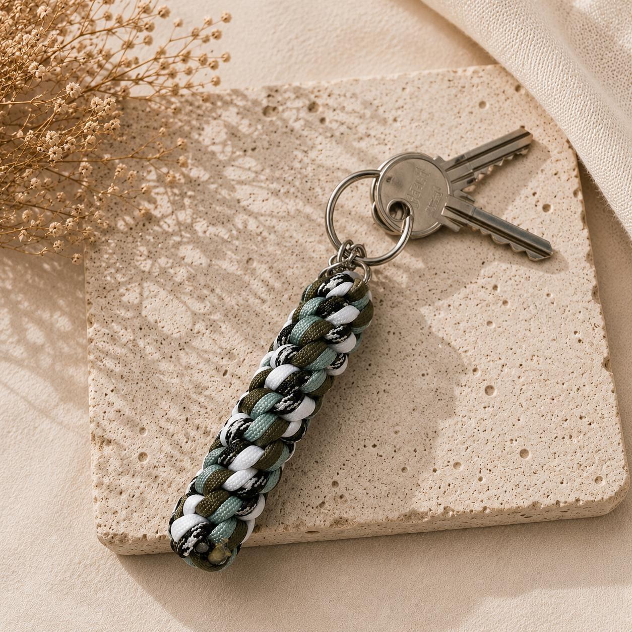 Paracord Outdoor Makrome Anahtarlık, Çanta Askılığı No:21
