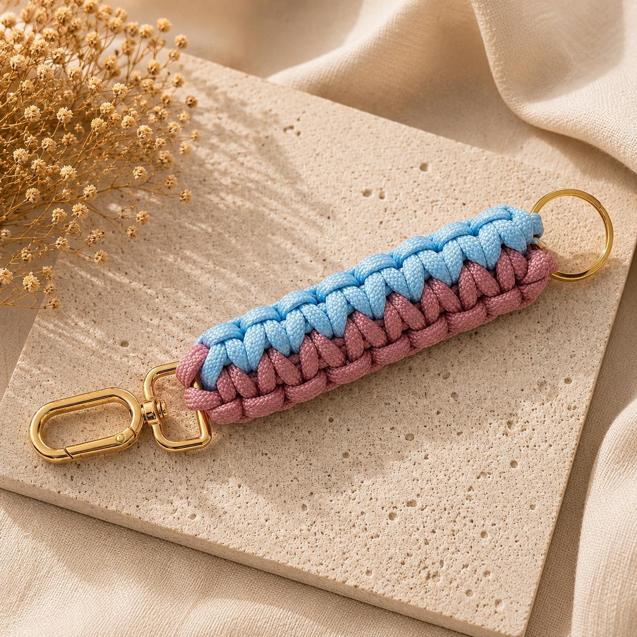 Paracord Outdoor Makrome Anahtarlık, Çanta Askılığı No:30