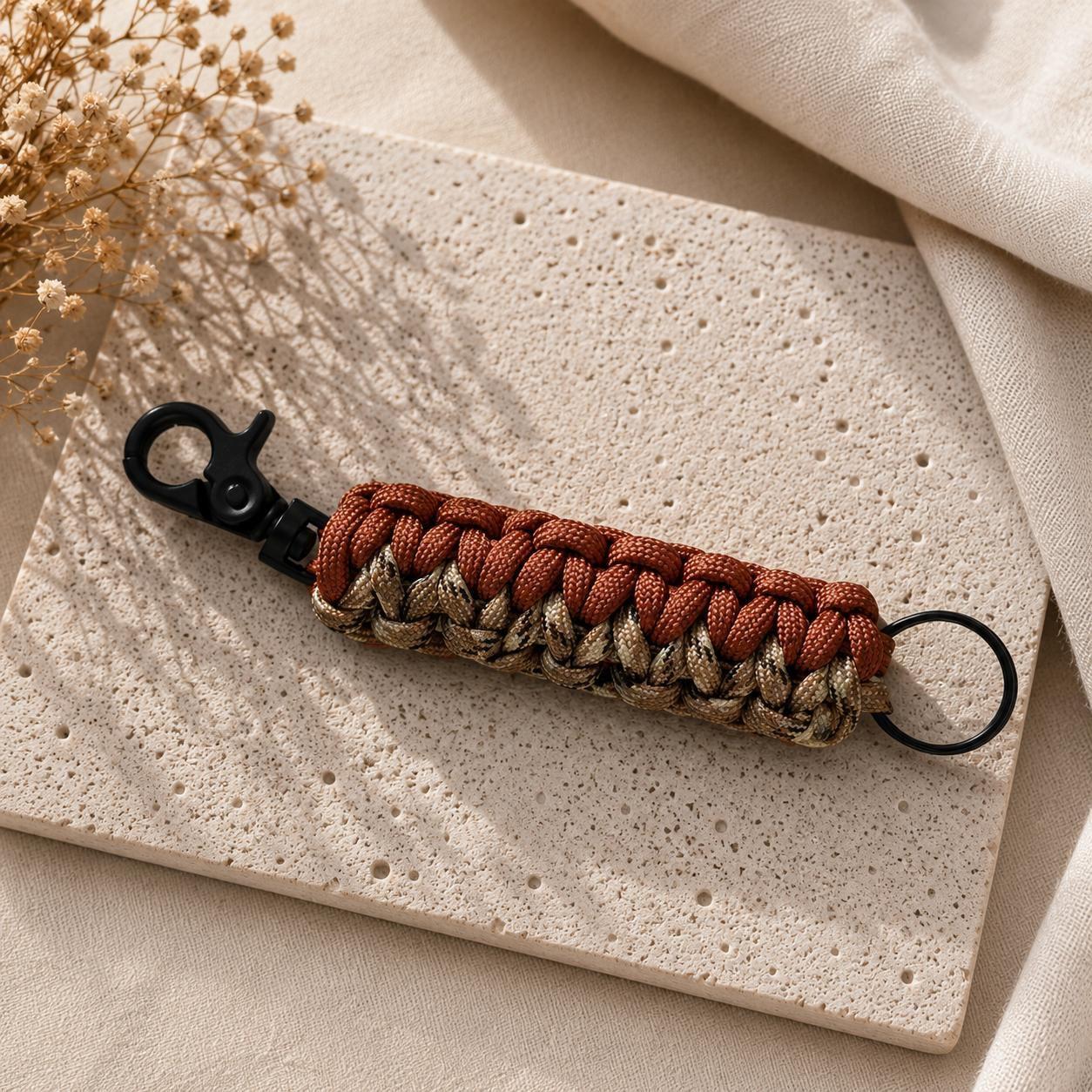 Paracord Outdoor Makrome Anahtarlık, Çanta Askılığı No:33