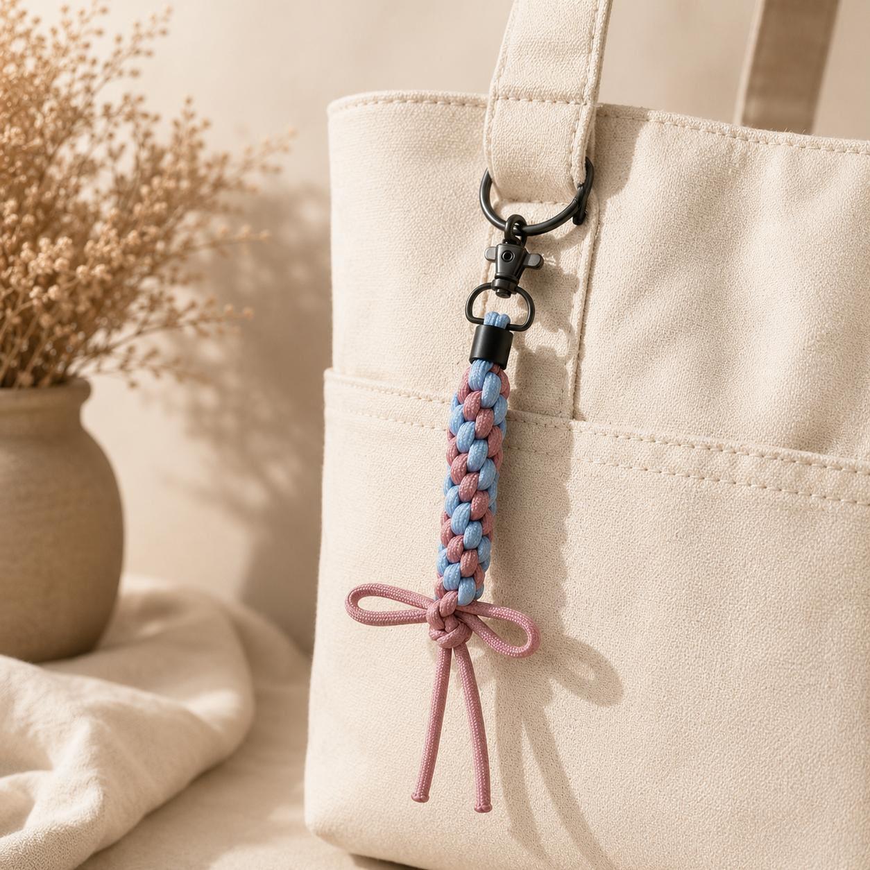 Paracord Outdoor Makrome Anahtarlık, Çanta Askılığı No:12