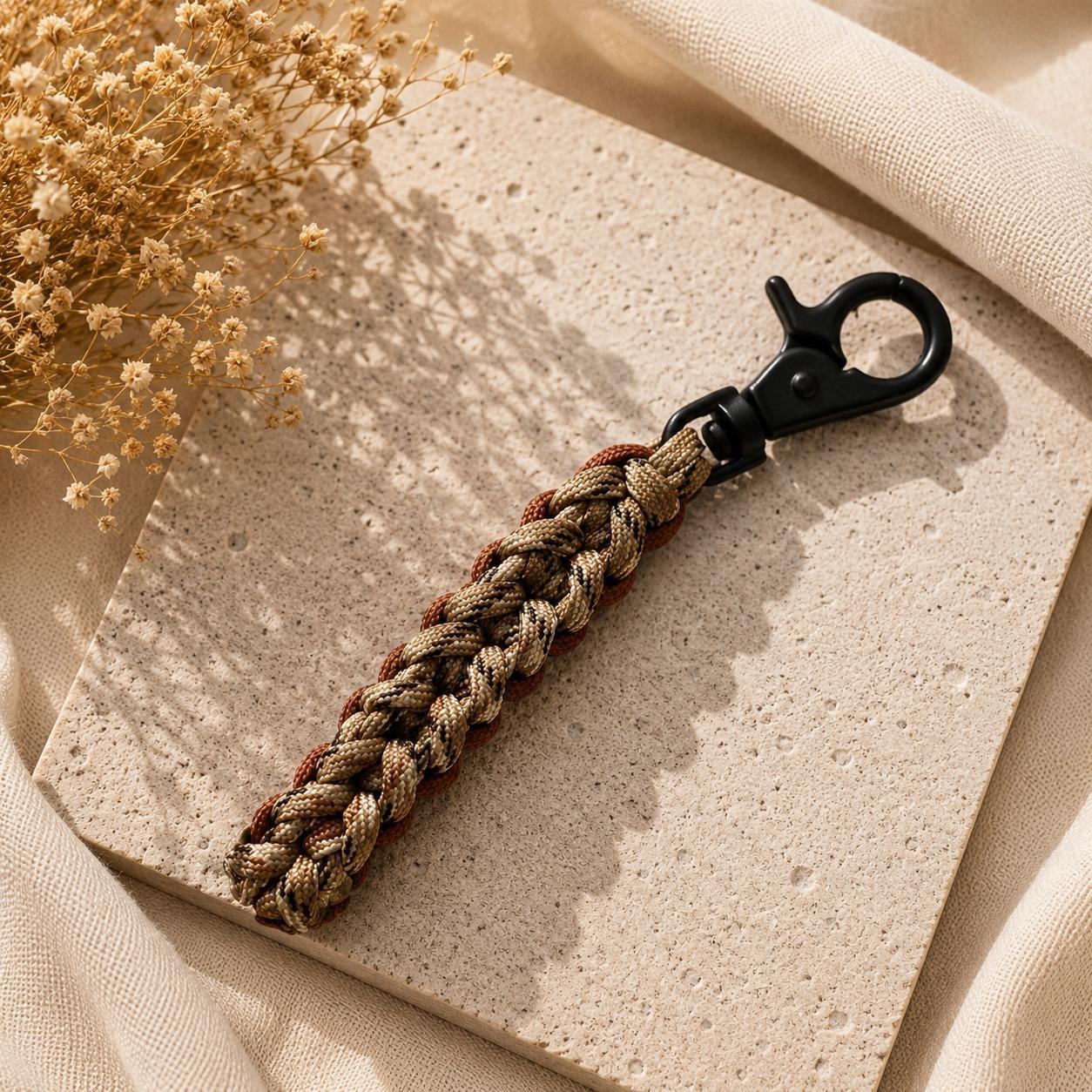 Paracord Outdoor Makrome Anahtarlık, Çanta Askılığı No:18