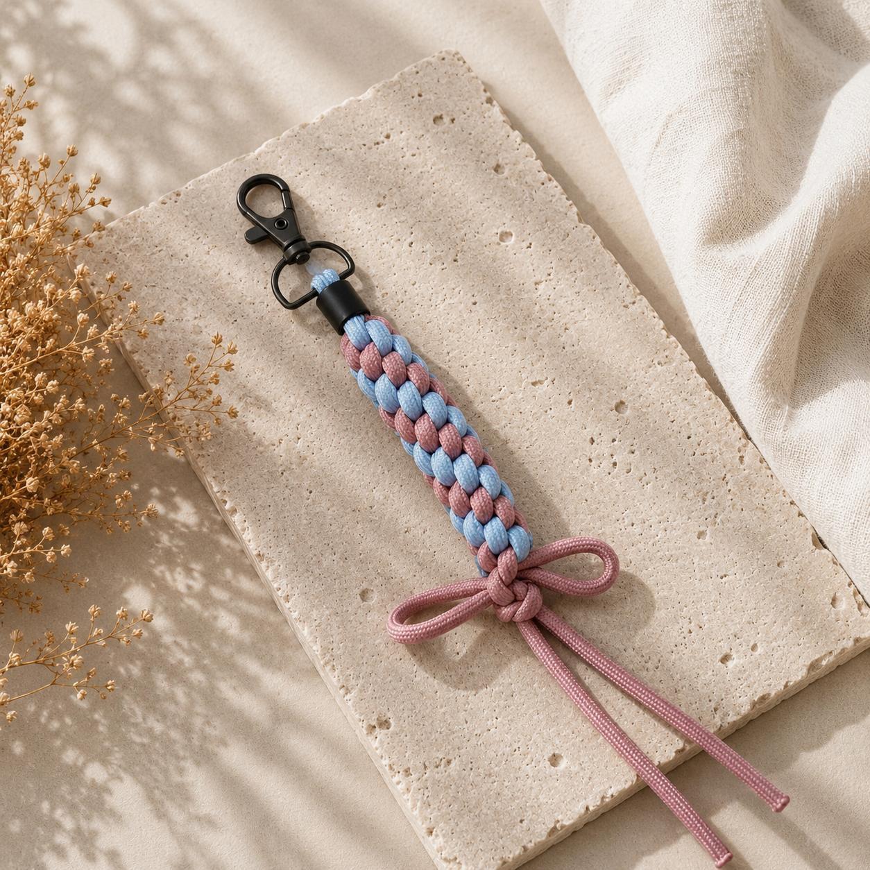 Paracord Outdoor Makrome Anahtarlık, Çanta Askılığı No:17