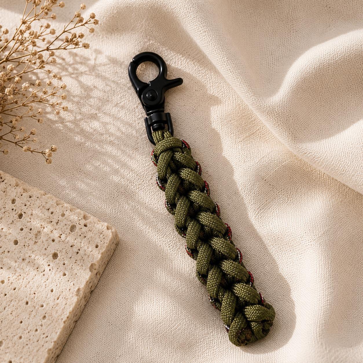 Paracord Outdoor Makrome Anahtarlık, Çanta Askılığı No:20