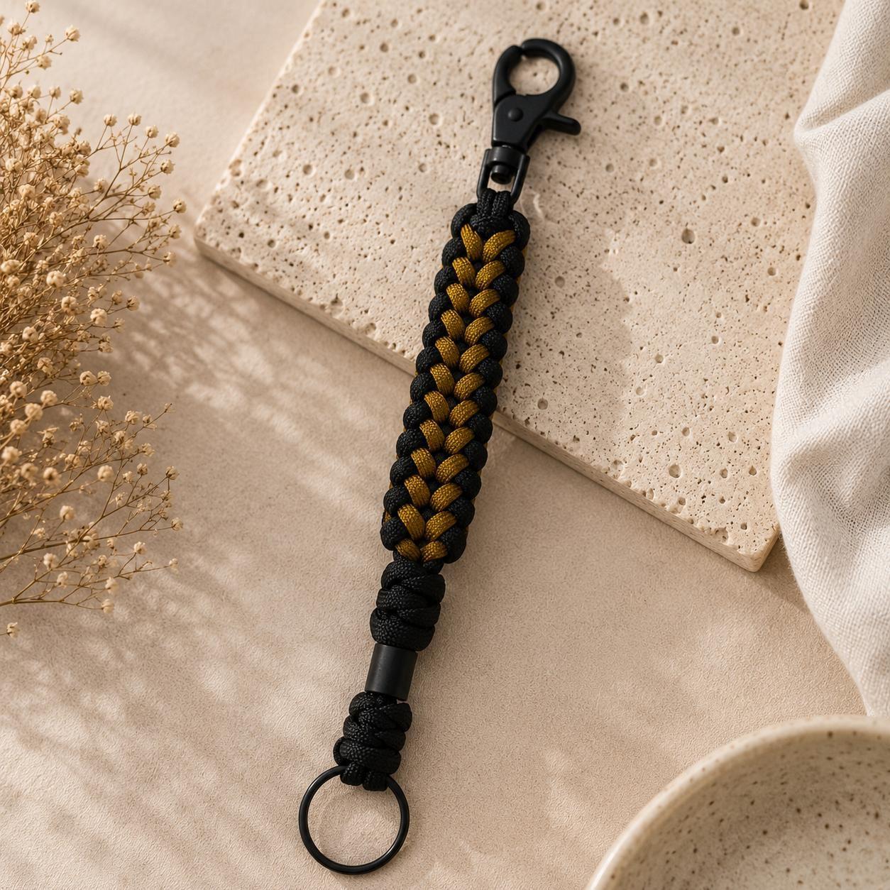 Paracord Outdoor Makrome Anahtarlık, Çanta Askılığı No:25