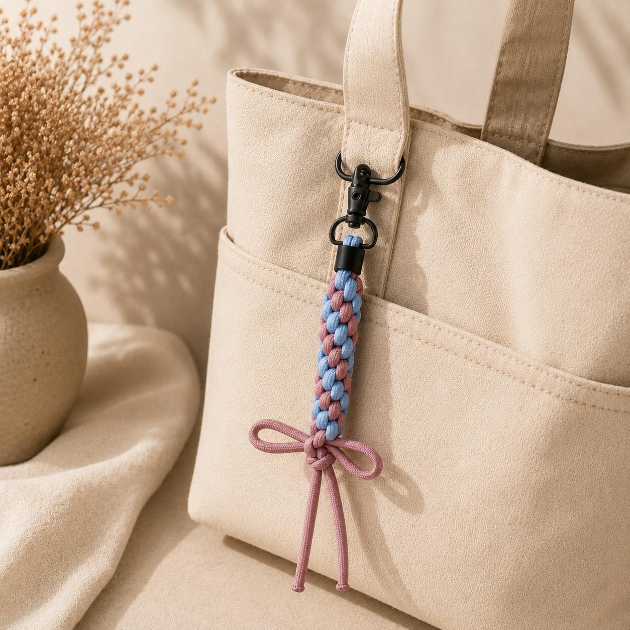 Paracord Outdoor Makrome Anahtarlık, Çanta Askılığı No:22