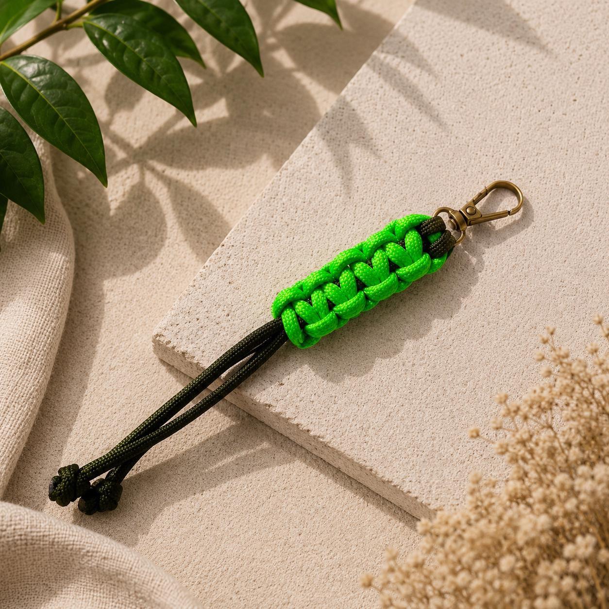 Paracord Outdoor Makrome Anahtarlık, Çanta Askılığı No:31