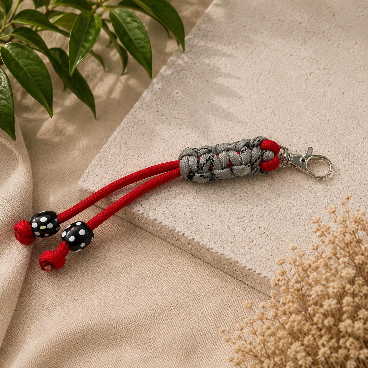 Paracord Outdoor Makrome Anahtarlık, Çanta Askılığı No:4