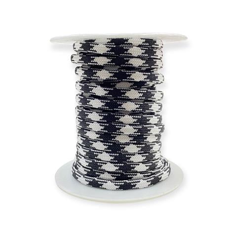 Paracord trend Makrome İp Alacalı Siyah ve Beyaz