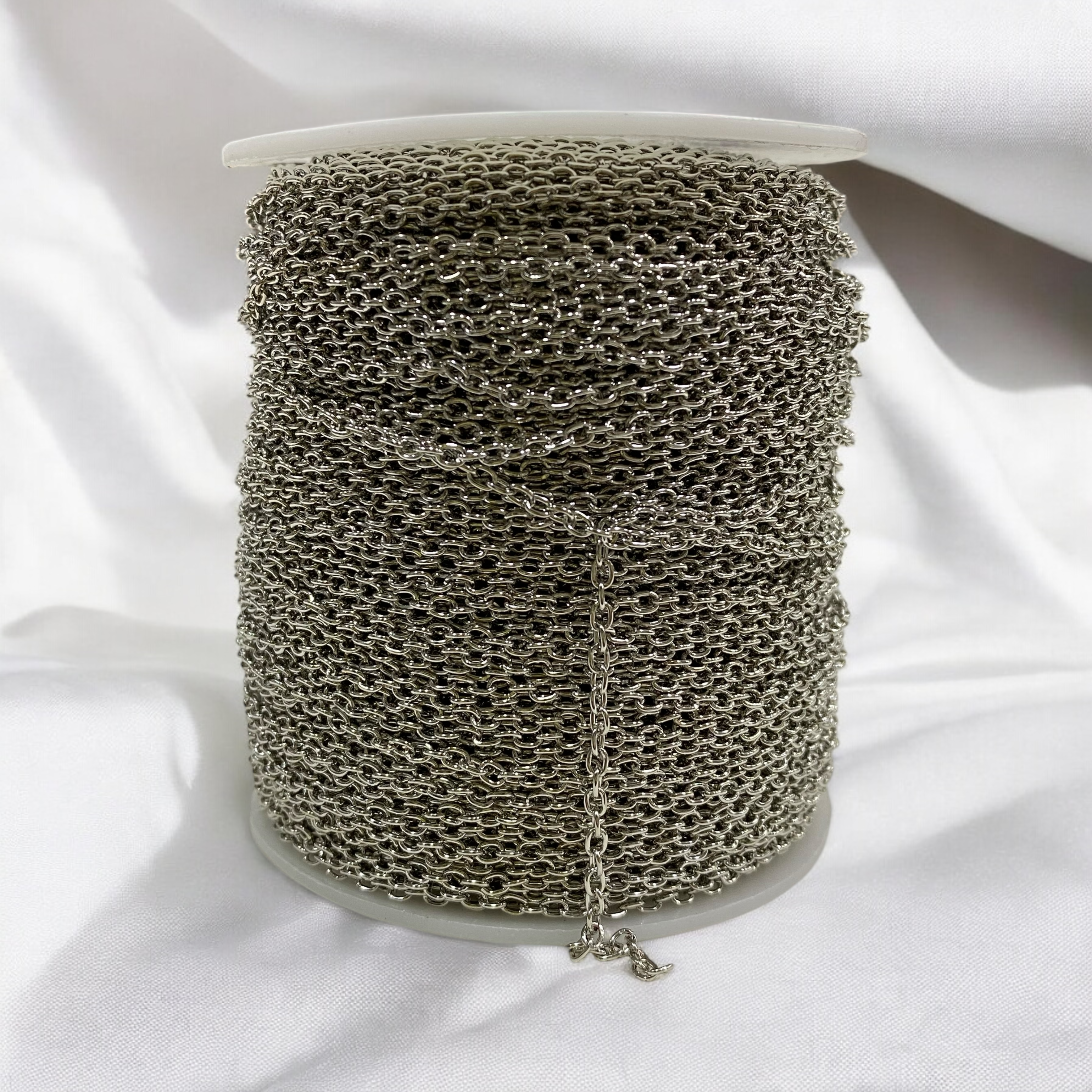 Parlak Minimal Oval Zincir