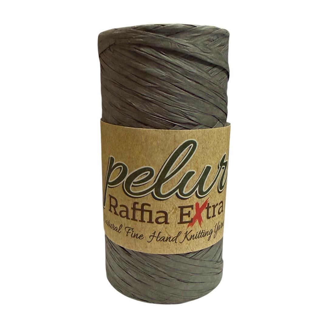 Pelur Raffia Extra - Gri Doğal Rafya 100GR. 
