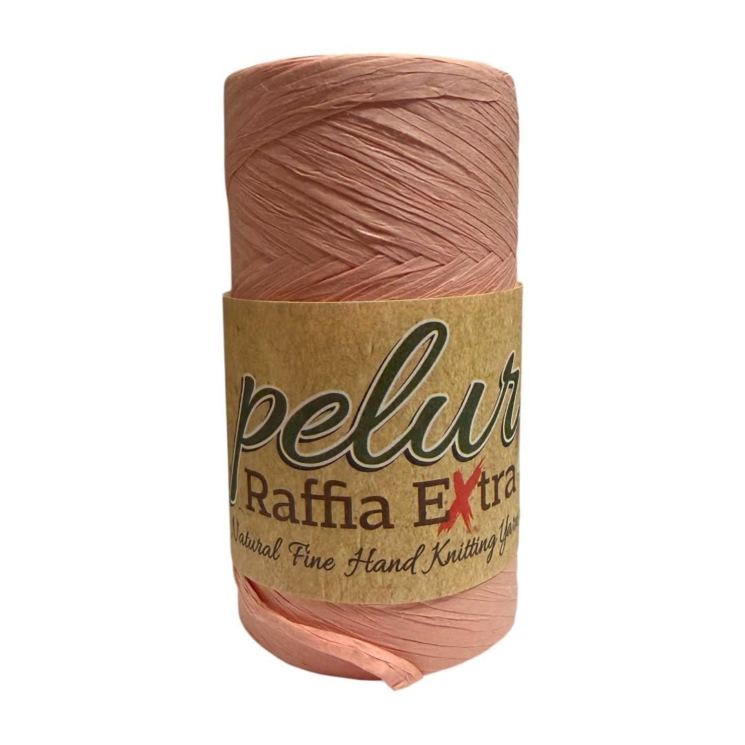 Pelur Raffia Extra - Pembe Doğal Rafya 100GR. 