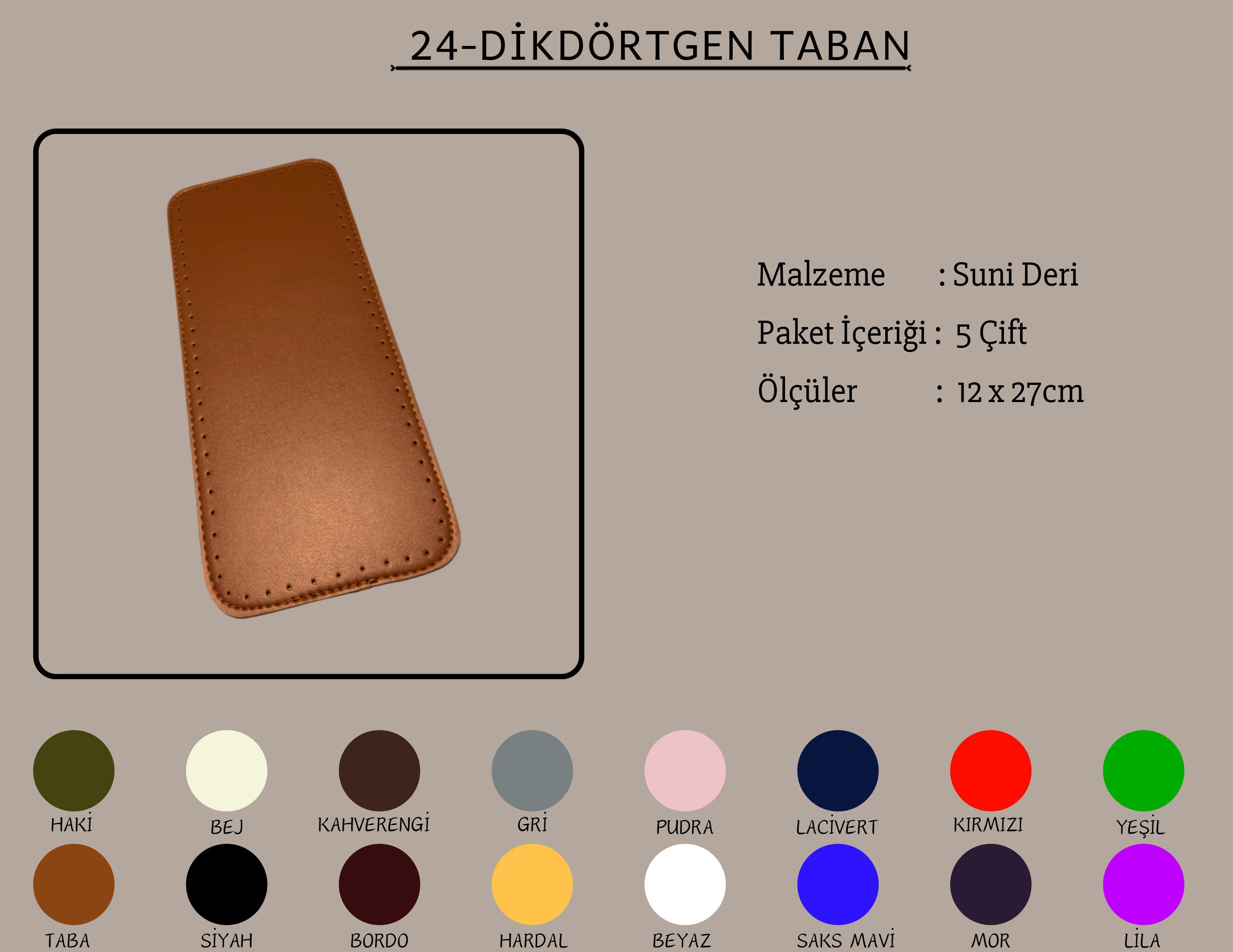 Perçinli Dikdörtgen Taban 12x27 CM
