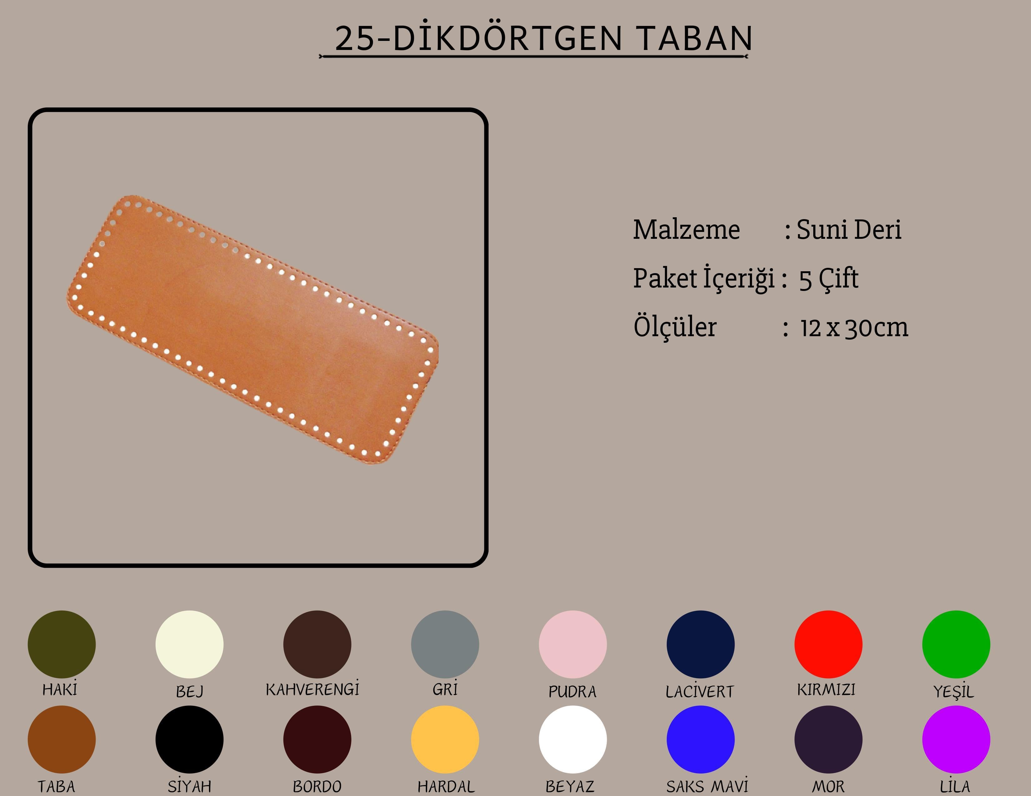 Perçinli Dikdörtgen Taban 12x30 CM